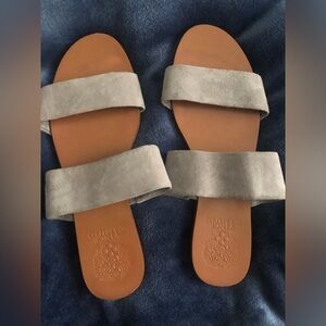 ❤VINCE CAMUTO SLIDE SANDAL SIZE 7 TAUPE GREY